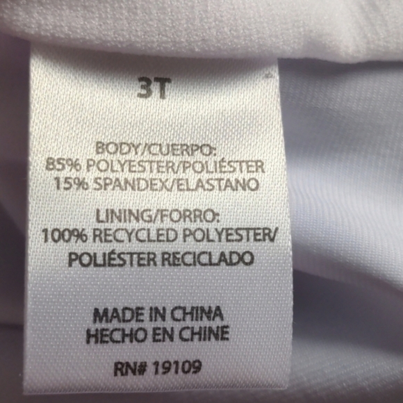 Disney Frozen 2 Elsa Blue and Purple Ruffle Sleeve Rash Guard Swim Top size 3T - Picture 5 of 5